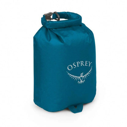Blue Osprey dry bag on a white background