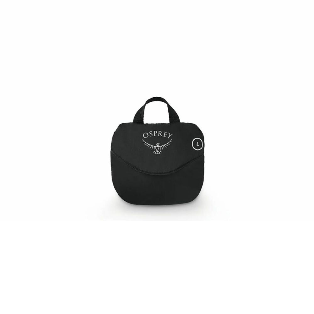 Black Osprey travel bag on a white background