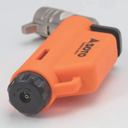 SOTO Micro Torch Vertical (Orange) close up