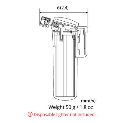 SOTO Pocket Blow Torch dimensions