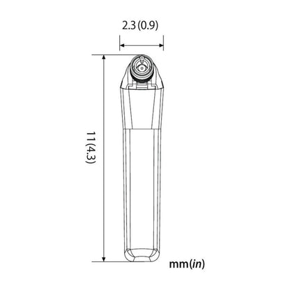 SOTO Pocket Blow Torch dimensions drawing