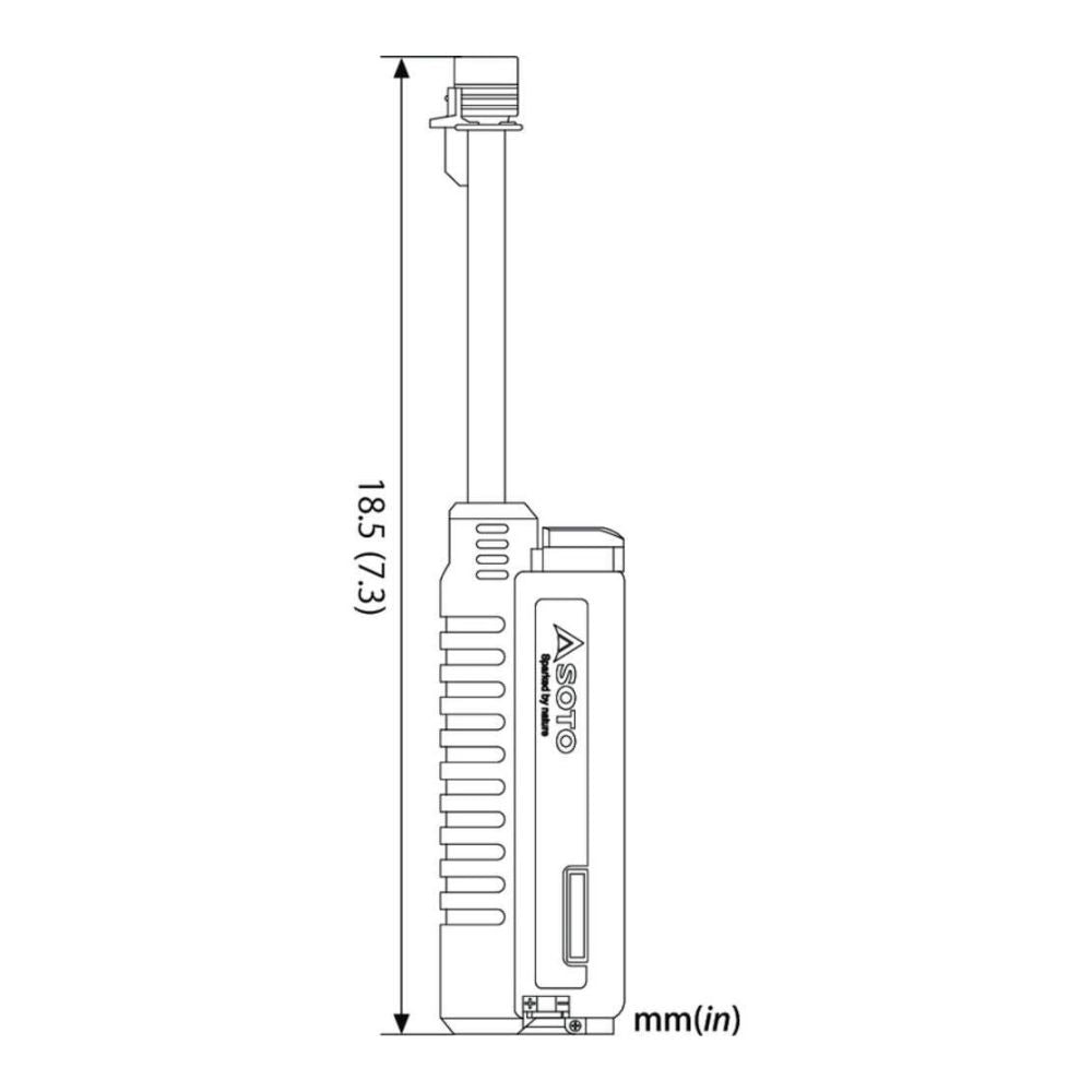SOTO Pocket Blow Torch XT height