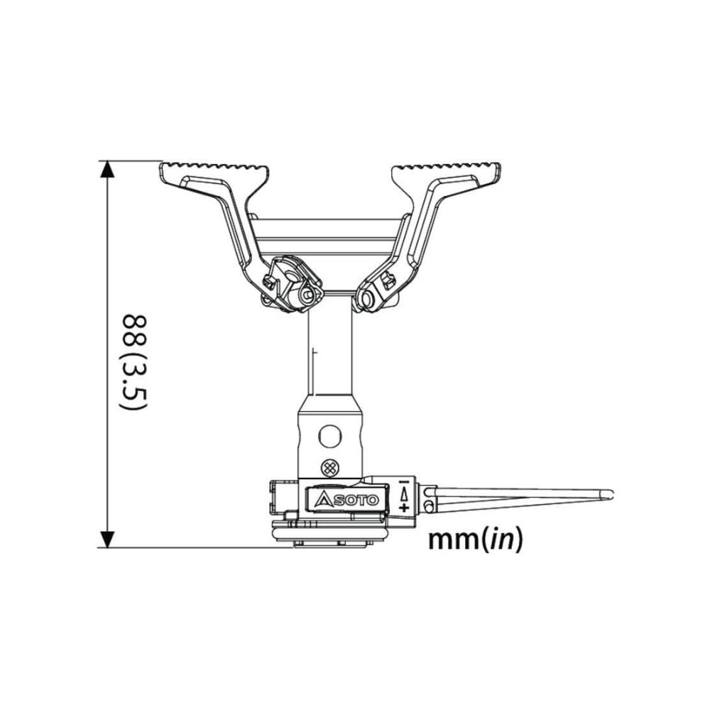 SOTO Amicus Gas Stove dimensions