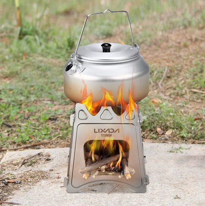 Lixada Lightweight Titanium Folding Wood Stove