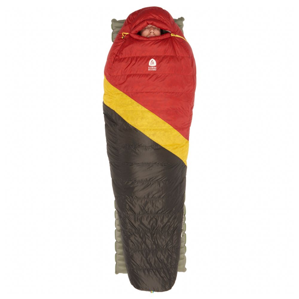 Sierra Designs Nitro 800 20 Degree Down Sleeping Bag on sleeping mat