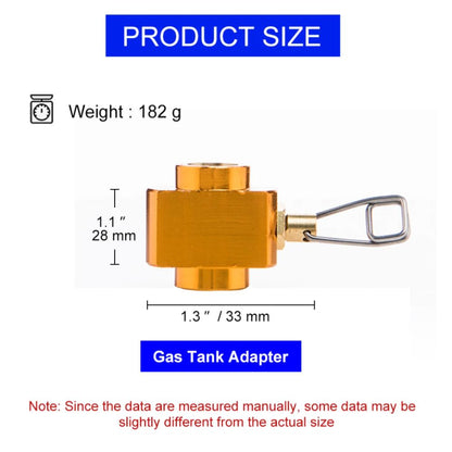 Widesea Camping Stove Propane Gas Refill Adapter dimensions