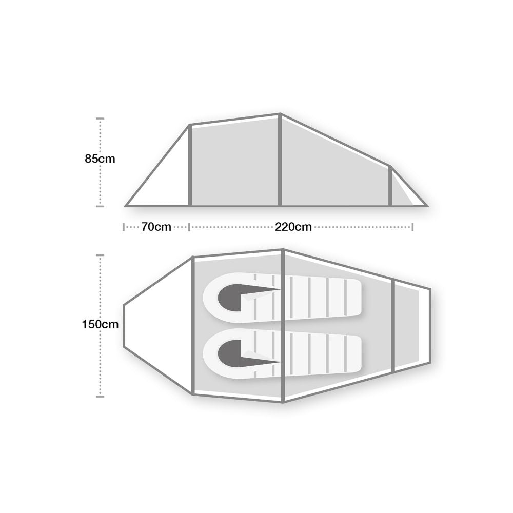 Wild Country Blizzard Elite 2 Tent size specification