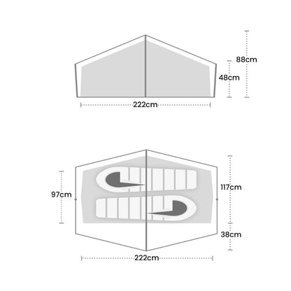 Wild Country Halny Elite 2 Tent size specification