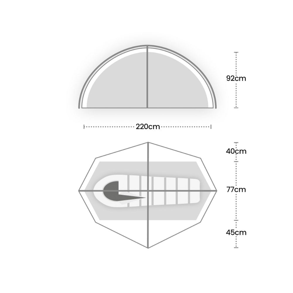 Wild Country Helm Compact 1 Tent size specification