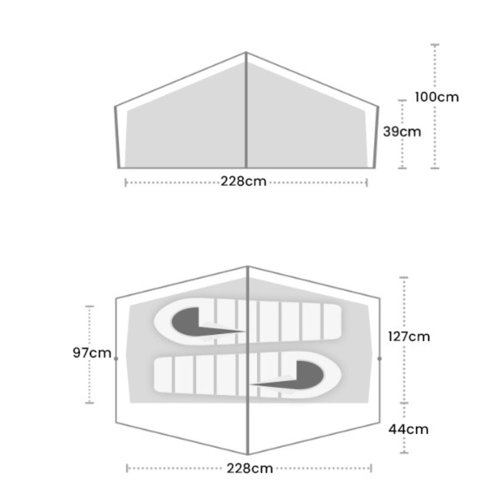 Wild Country Norte Compact 2 Tent size specification