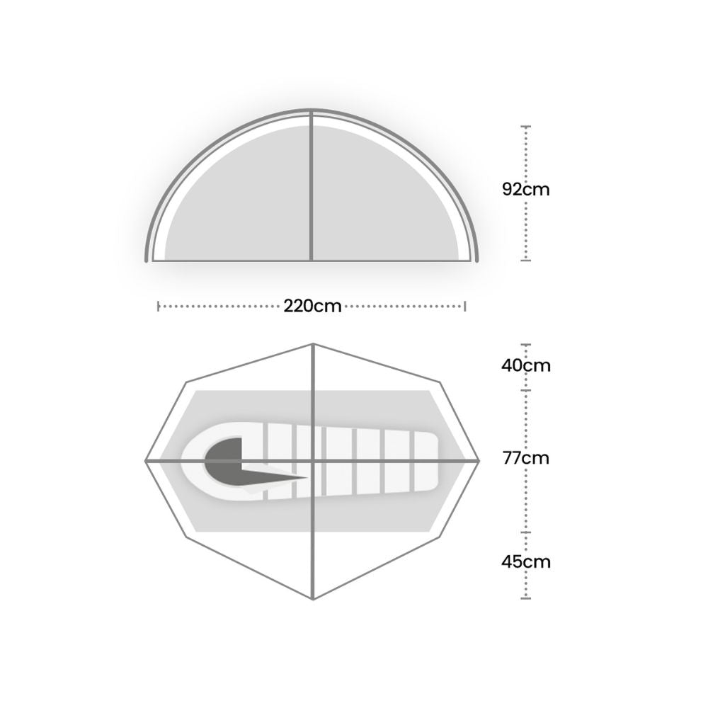 Wild Country Helm Elite 1 Tent size specification
