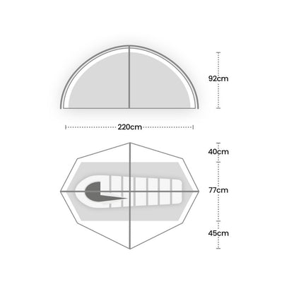 Wild Country Helm Elite 1 Tent size specification