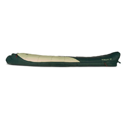 Inflatable kayak with green exterior and beige interior on a white background